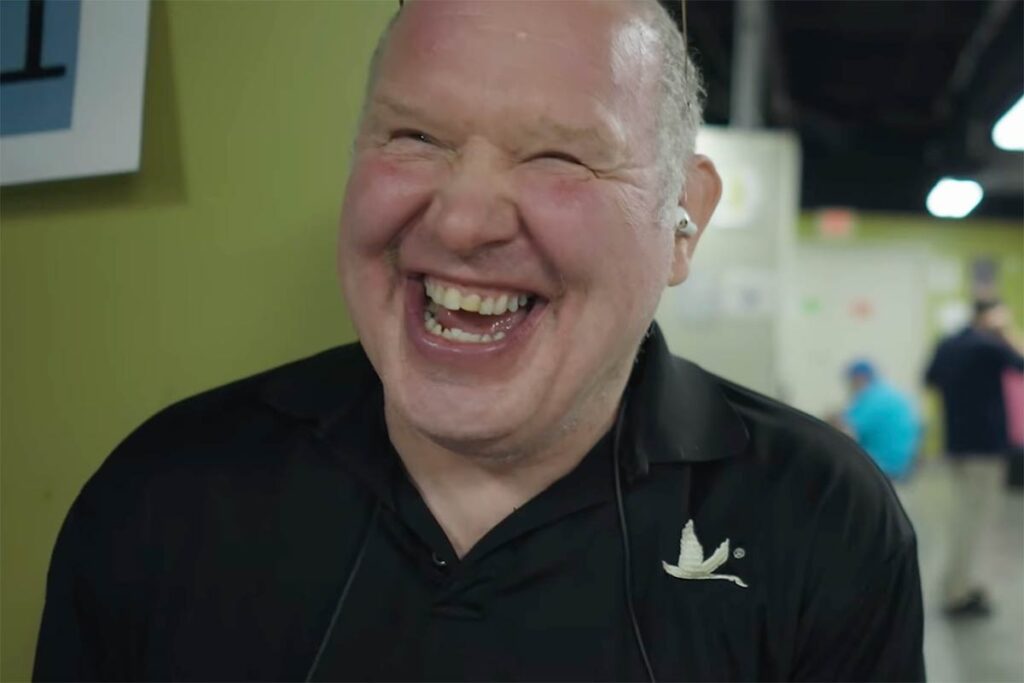 Adam Bloomberg smiles