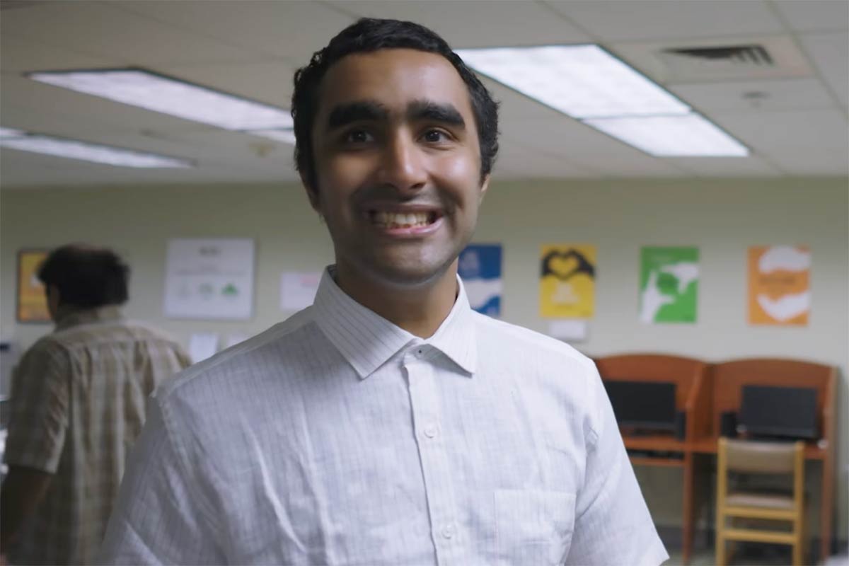 Nitin smiles at an Eden day center