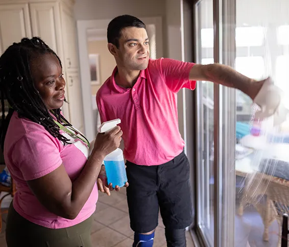 April Giving Cleaning Windows