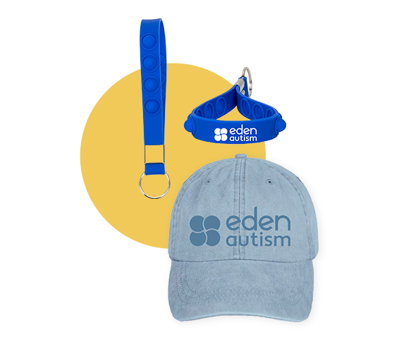 Eden Autism Keychain and Hat