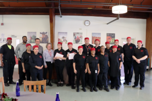 Holly and Zach with their colleagues at The Pennington School, Dining Services 