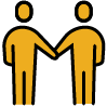 Two Individuals Holding Hands Icon
