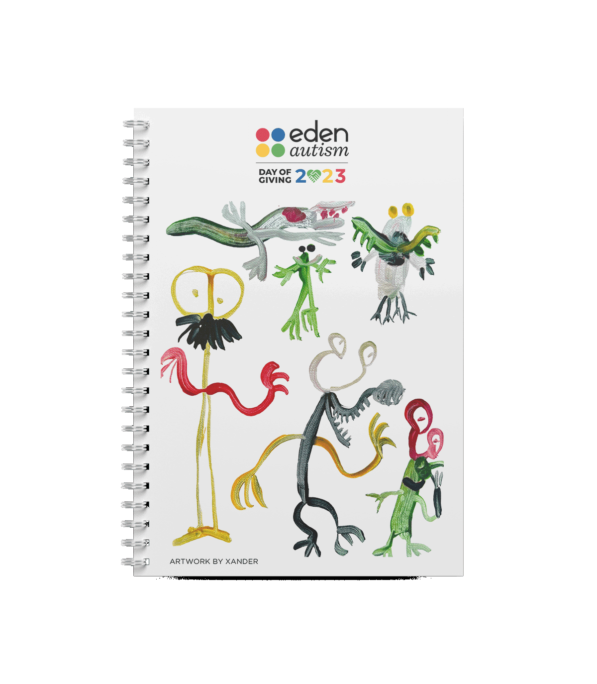 Eden Autism, Day of Giving 2023 Notebook, Artwork by Xander