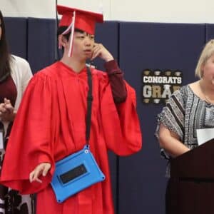 Austin during the graduation ceremony 